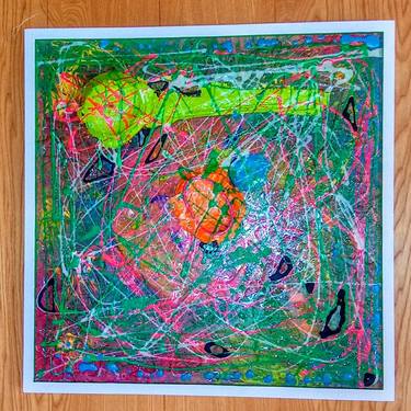 Original Fine Art Abstract Painting by Rachel Alber