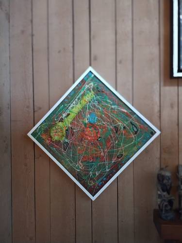 Original Fine Art Abstract Painting by Rachel Alber
