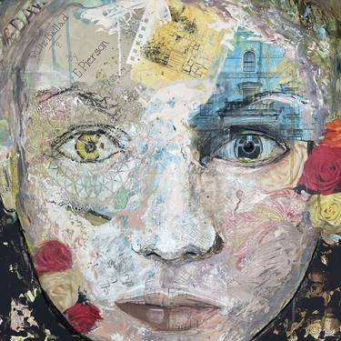 Original Women Mixed Media by Sandra Iafrate