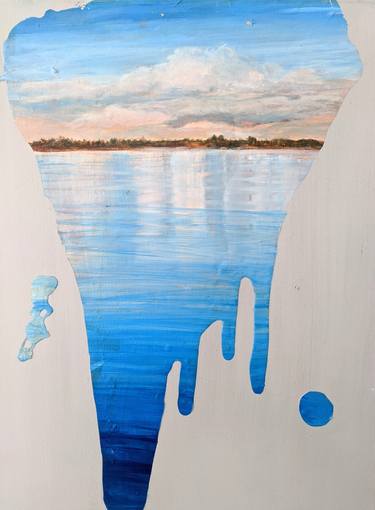 Original Abstract Water Paintings by Sandra Iafrate
