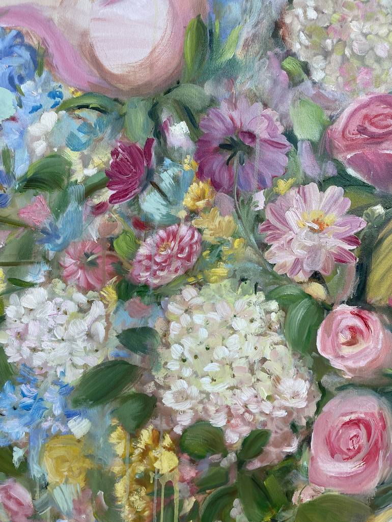 Original Floral Painting by Sandra Iafrate
