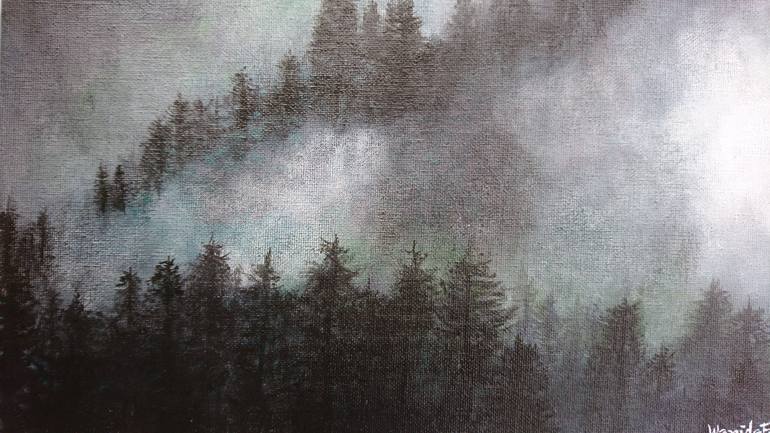 Pine Forest Painting By Wanida Em Saatchi Art