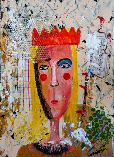 Original Expressionism Abstract Collage by Wanida Em
