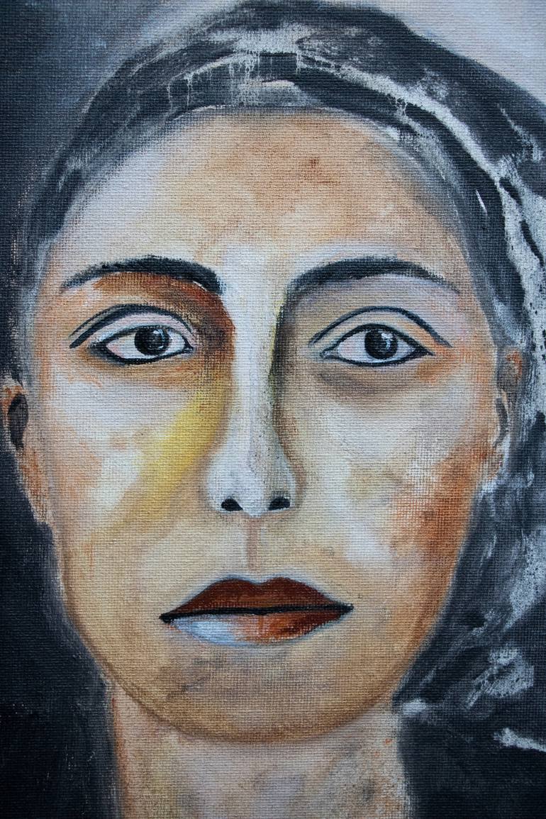 Original Portrait Painting by Wanida Em