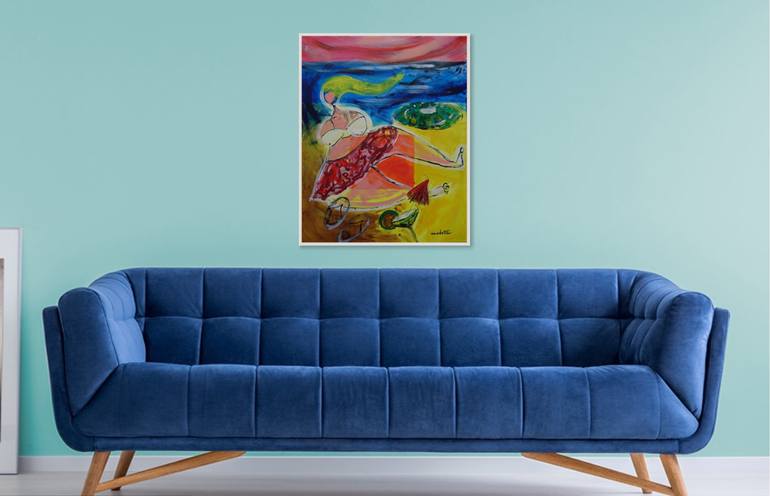 Original Abstract Expressionism Abstract Painting by Wanida Em