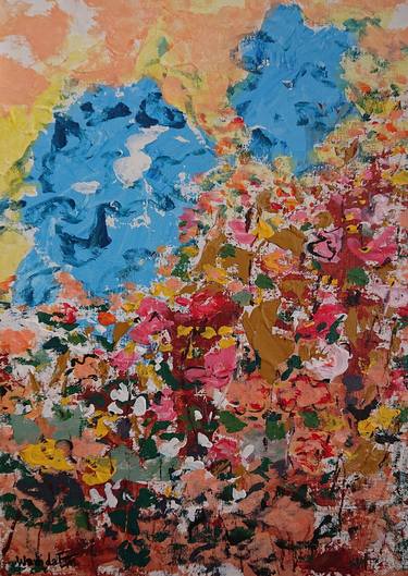 Original Impressionism Abstract Paintings by Wanida Em