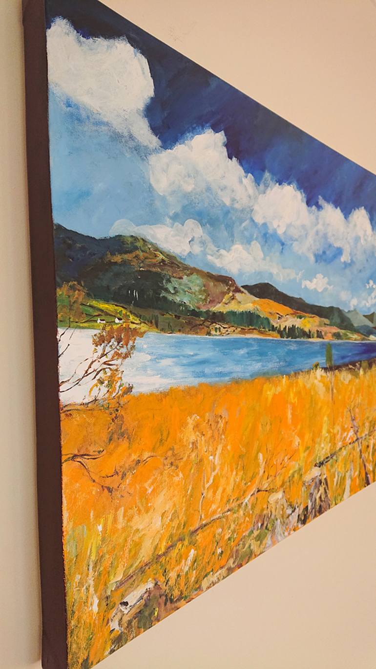 Original Abstract Landscape Painting by Wanida Em