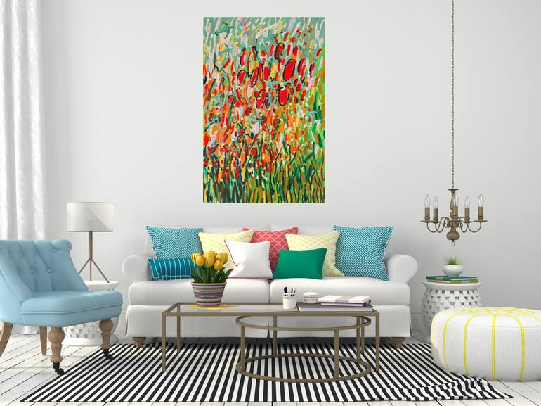 Original Impressionism Abstract Painting by Wanida Em