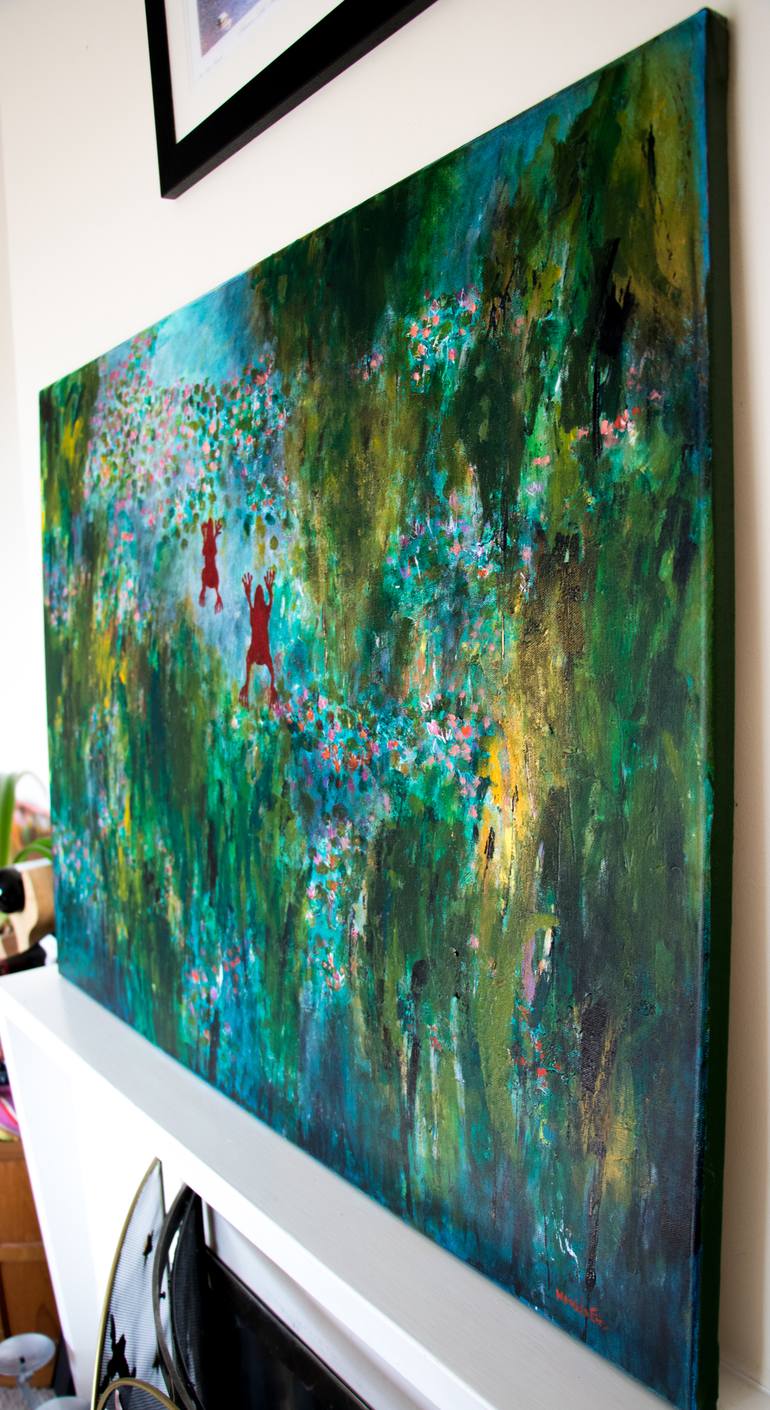 Original Impressionism Abstract Painting by Wanida Em