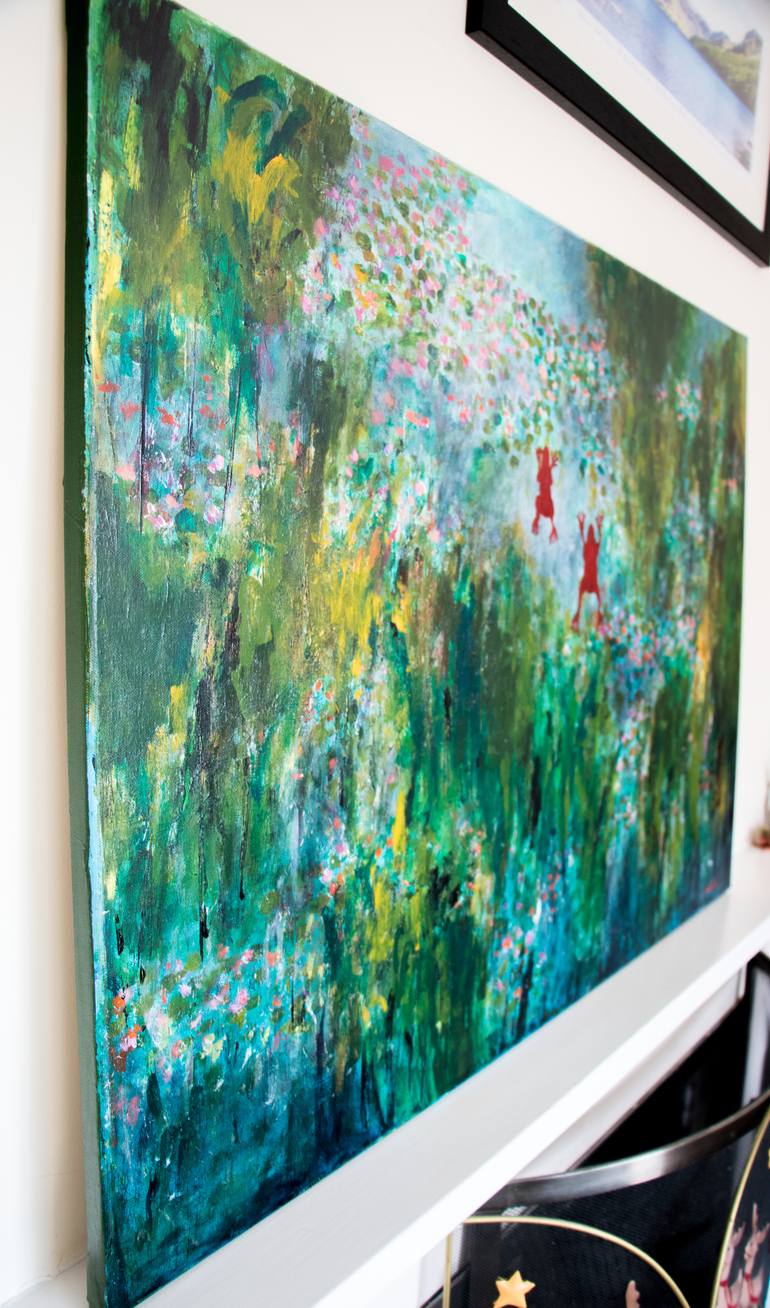 Original Impressionism Abstract Painting by Wanida Em