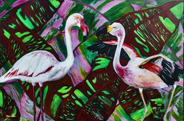 Original Impressionism Animal Paintings by Wanida Em