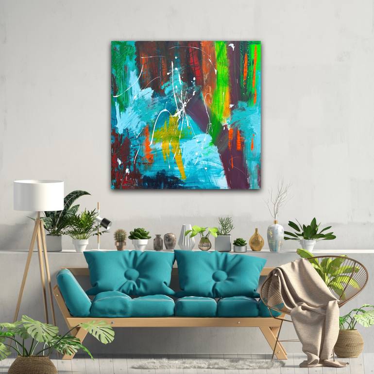 Original Abstract Expressionism Abstract Painting by Elena Christofides