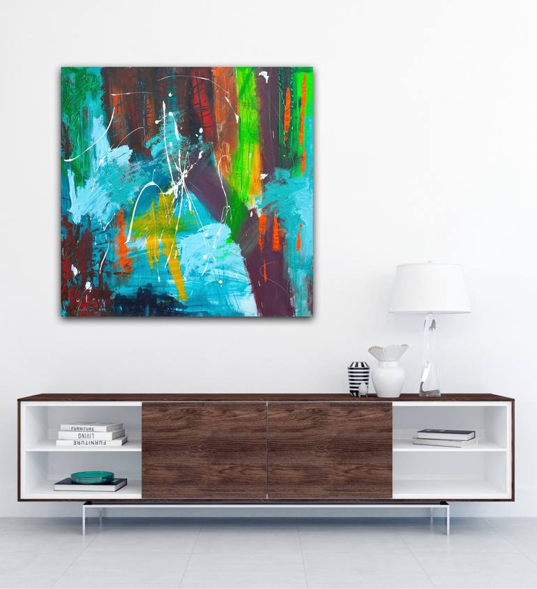 Original Abstract Expressionism Abstract Painting by Elena Christofides