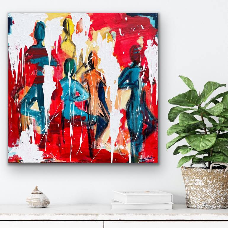 Original Abstract Expressionism Abstract Painting by Elena Christofides