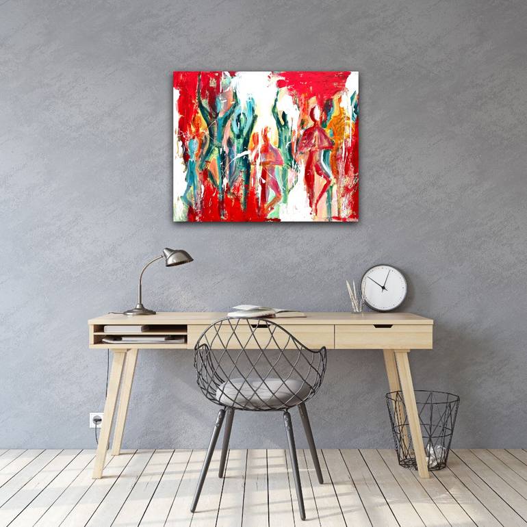 Original Abstract Expressionism Abstract Painting by Elena Christofides