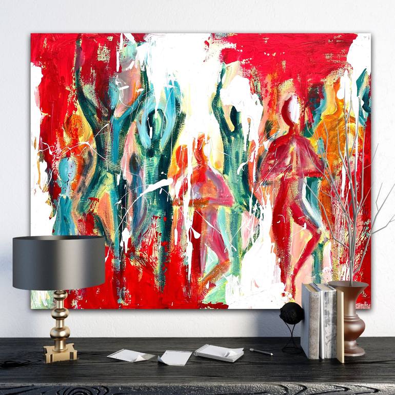 Original Abstract Expressionism Abstract Painting by Elena Christofides