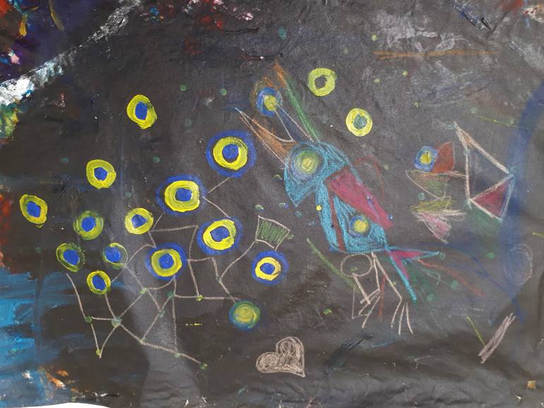 Original Abstract Expressionism Abstract Painting by Flávia Pinheiro Costa