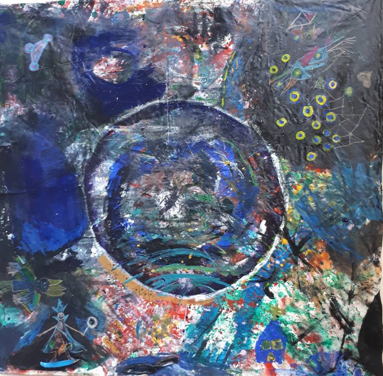 Original Abstract Expressionism Abstract Painting by Flávia Pinheiro Costa