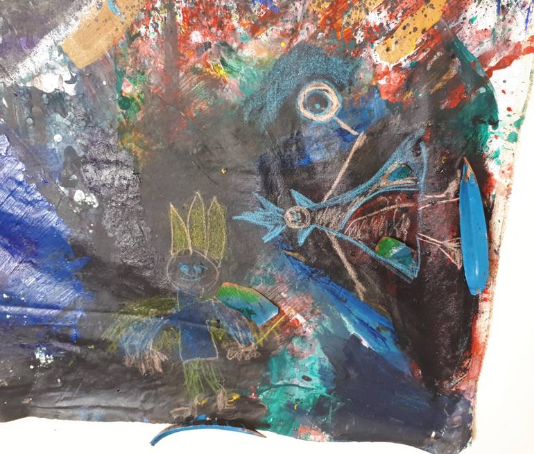 Original Abstract Expressionism Abstract Painting by Flávia Pinheiro Costa