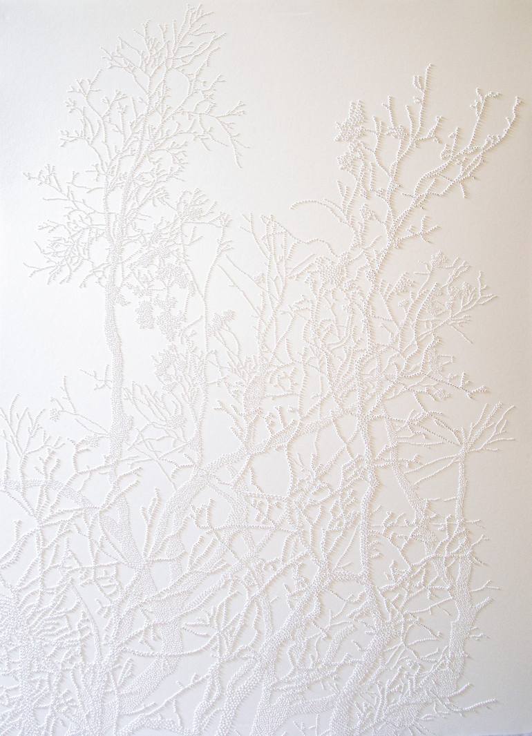 Original Black & White Floral Paintings by Petra Szekely