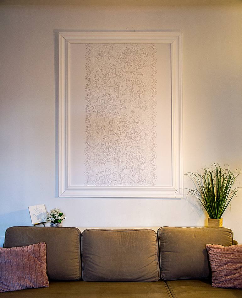 Original Romanticism Floral Painting by Petra Szekely