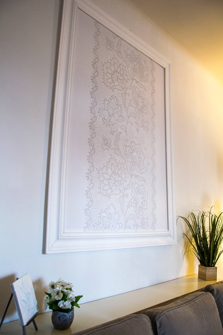 Original Romanticism Floral Painting by Petra Szekely