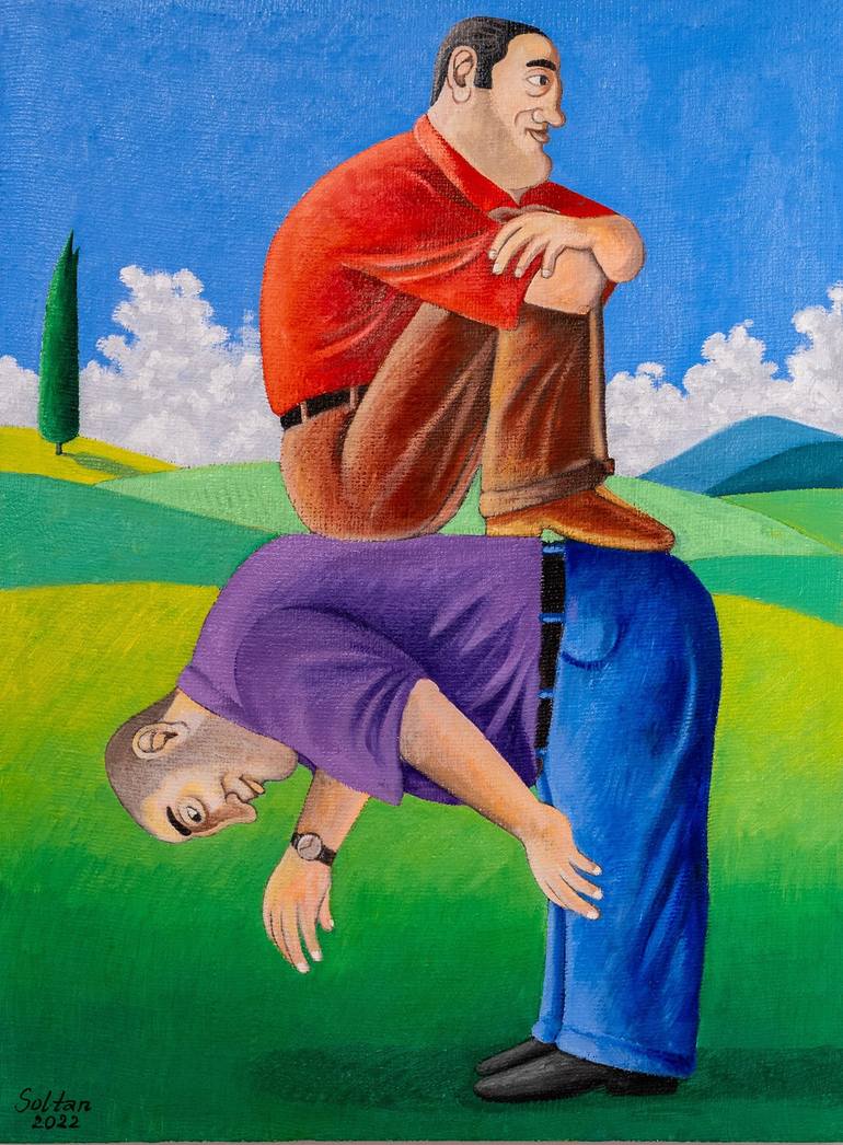 Print of Conceptual Men Paintings by Soltan Soltanli