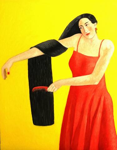 Original Realism Women Painting by Soltan Soltanli