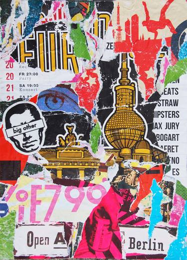 Original Pop Art Comics Collage by Tony Feyer