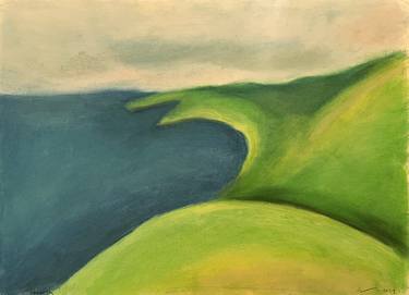 Original Abstract Landscape Drawing by Christy  Walsh