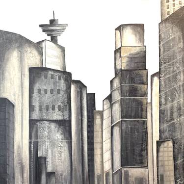 Original Abstract Cities Paintings by Judith Cahill