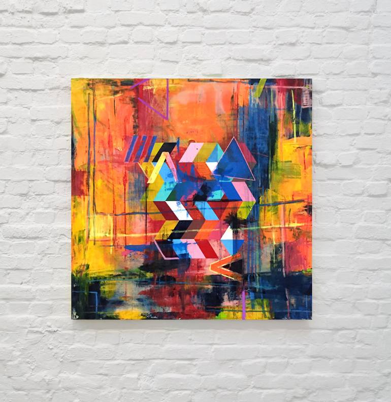 Original Abstract Expressionism Abstract Painting by Liesbeth Willaert