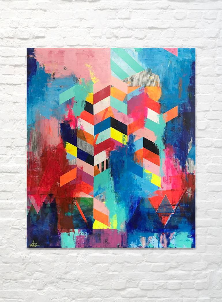 Original Abstract Expressionism Abstract Painting by Liesbeth Willaert