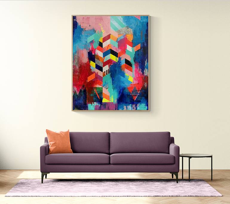 Original Abstract Expressionism Abstract Painting by Liesbeth Willaert