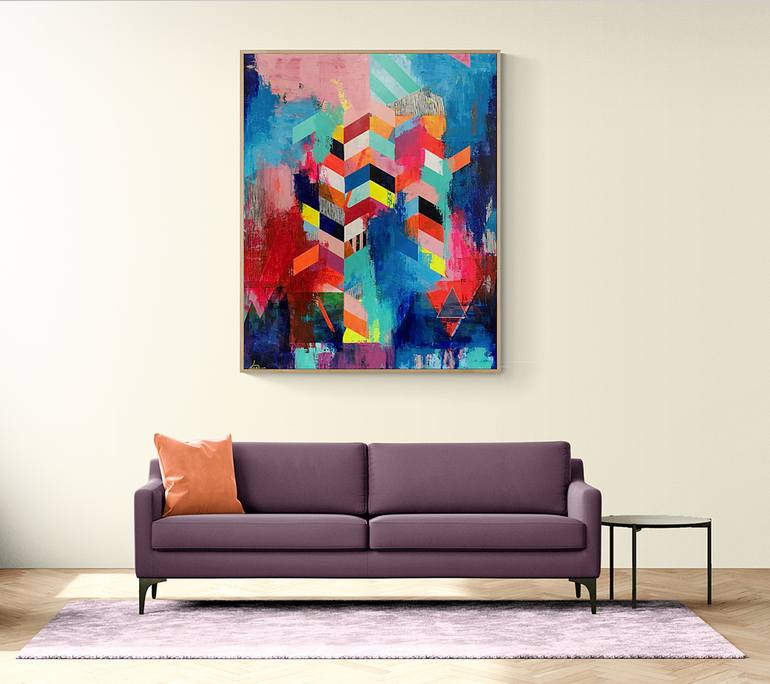 Original Abstract Expressionism Abstract Painting by Liesbeth Willaert