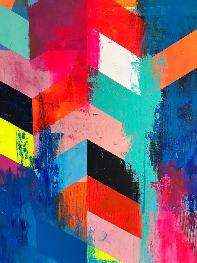 Original Abstract Expressionism Abstract Painting by Liesbeth Willaert