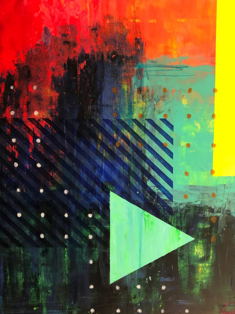 Original Abstract Expressionism Abstract Painting by Liesbeth Willaert