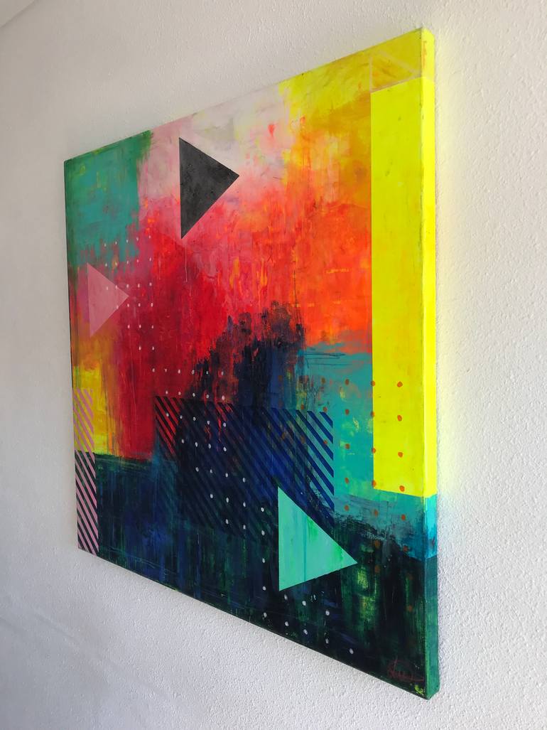Original Abstract Expressionism Abstract Painting by Liesbeth Willaert
