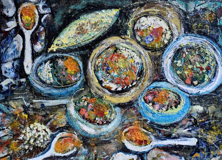 Shared Meal Painting By Evelina Popilian Saatchi Art