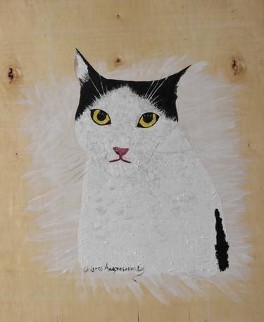 Print of Cats Paintings by Christos Anastasopoulos