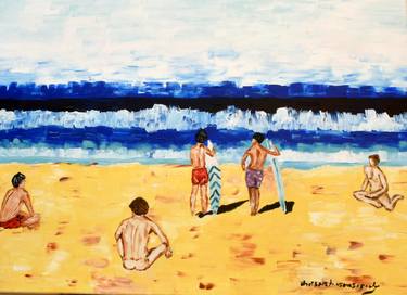 Print of Beach Paintings by Christos Anastasopoulos