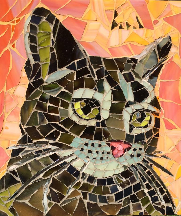 mosaic cat - Print