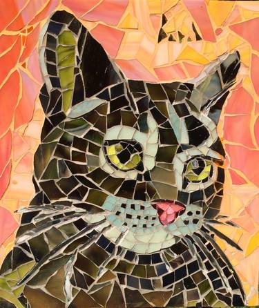 Print of Art Deco Cats Collage by Anne Bedel