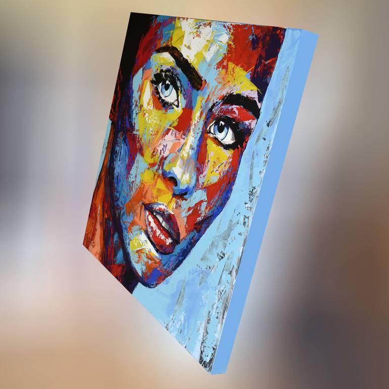 Original Abstract Portrait Painting by Eugen Dick