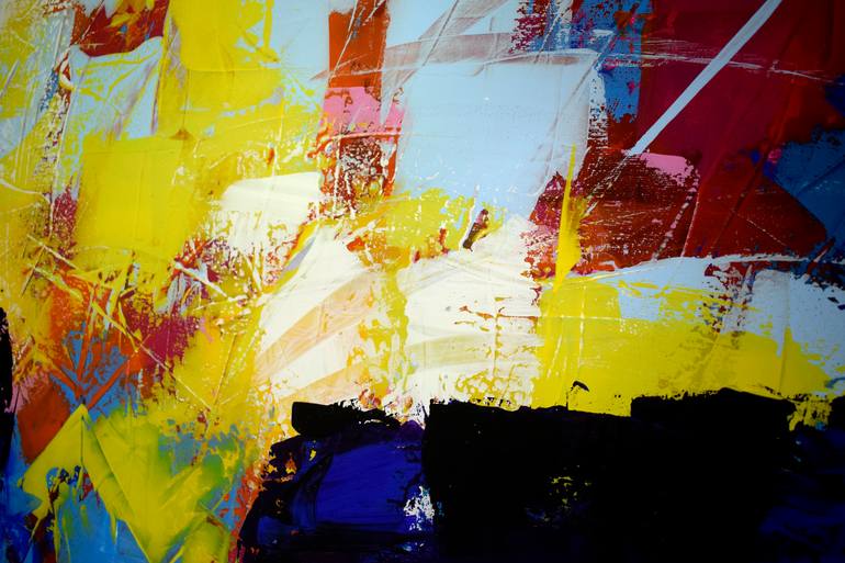 Original Abstract People Painting by Eugen Dick