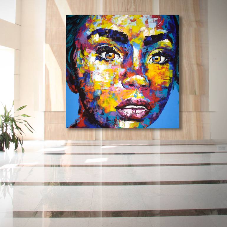 Original Abstract People Painting by Eugen Dick
