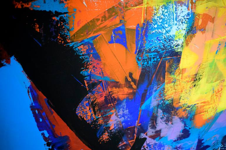 Original Abstract People Painting by Eugen Dick