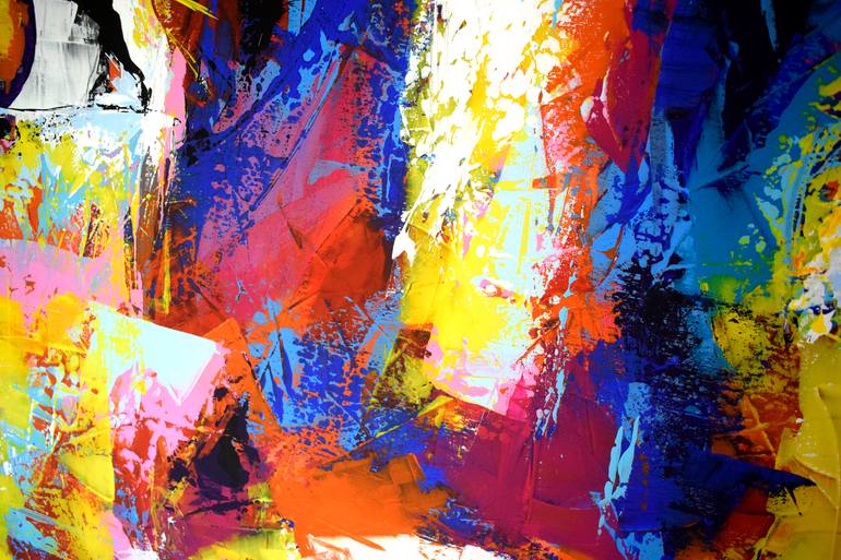 Original Abstract People Painting by Eugen Dick