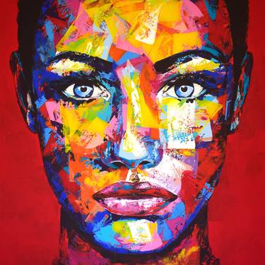 Original Abstract Portrait Paintings by Eugen Dick