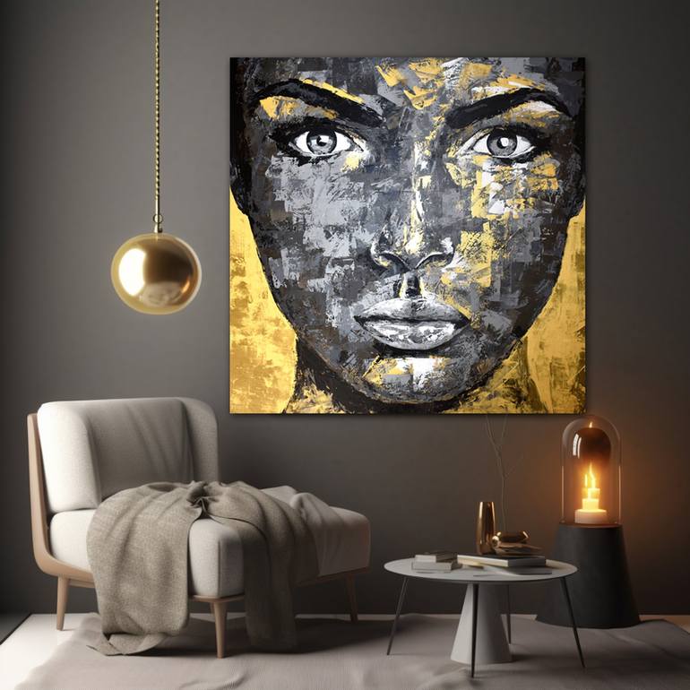 Original Portraiture Abstract Painting by Eugen Dick